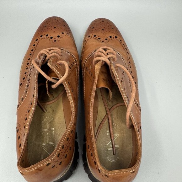Cole Haan Zerogrand Remastered Brown Leather  Wingtip Oxford Shoes Sz 8M main image 9